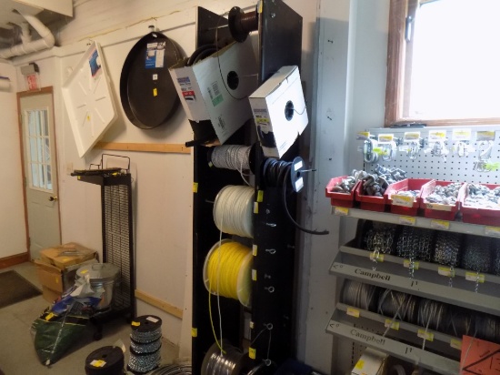 Rope and Tubing in Black Display Rack