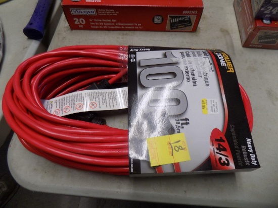 100' Red Outdoor Exension Cord