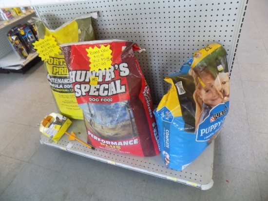 (3) Lg Bags of Dog Food, Dog Tie Out