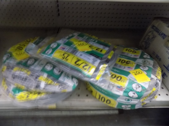 (4) Rolls of UFB 12/2 Outdoor Wire, 225' Total