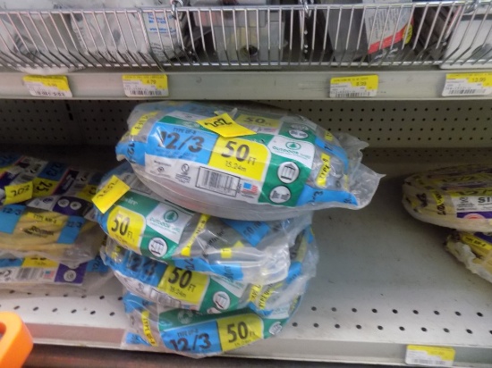 (4) Rolls of UFB 12/3 OUtdoor Wire, 200' Total