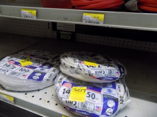 (3) Rolls NMB 14/2 Indoor Wire, 200' Total