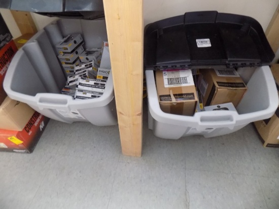 Contents of (2) Lg. Gray Totes Under Counter - Nails and Staples - *Totes D