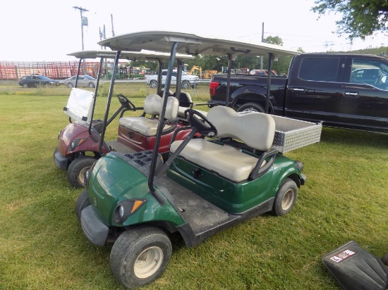 Yamaha Gas Powered Golf Cart w/ Alum. Utility Box, w/ Canopy, Green  S/N  3