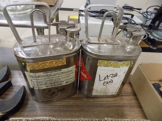 (2) Stainless Flammable Safety Cans