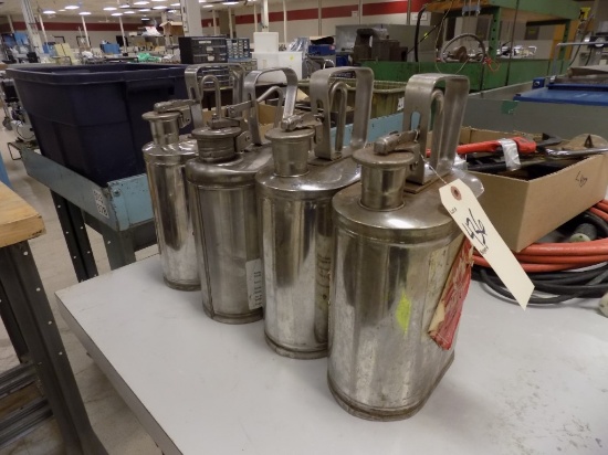 (4) Stainless Safety Cans