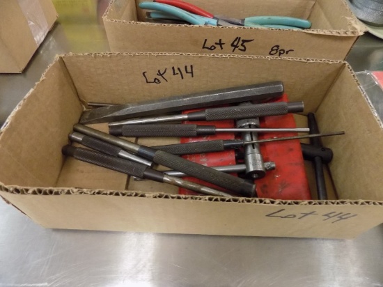 Box with Starrett Punches & Misc. Chisels