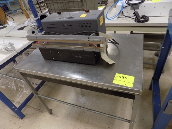 21'' Heat Sealer with 24''x36''x30''Tall  Work Table
