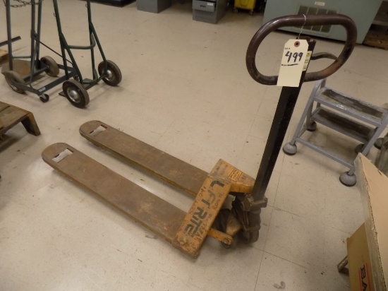 Yellow Lift Rite 5000  lb Narrow Pallet Jack