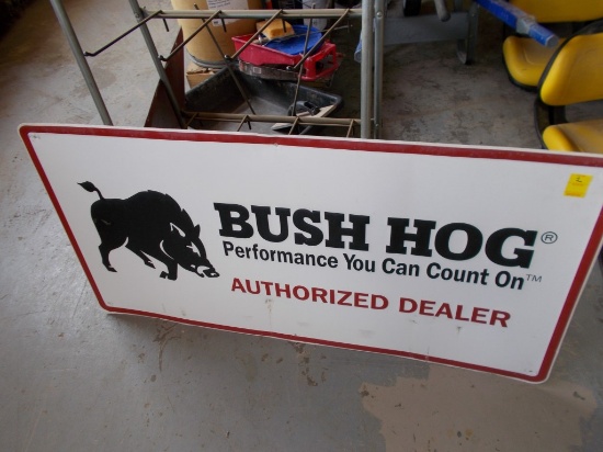 ''Bush Hog Authorized Dealer'' Tin Sign, 26'' x 52''