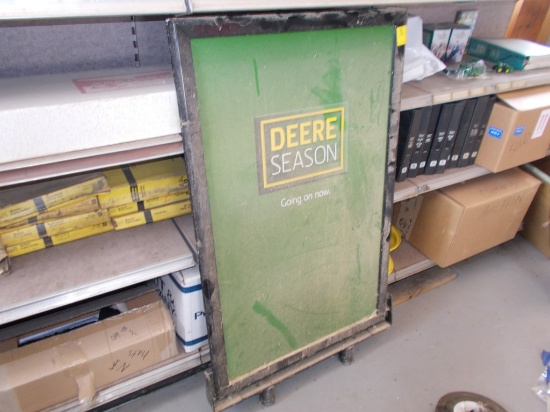 ''Deere Season'' Sign on Spring, 28'' Wide x 50'' Tall