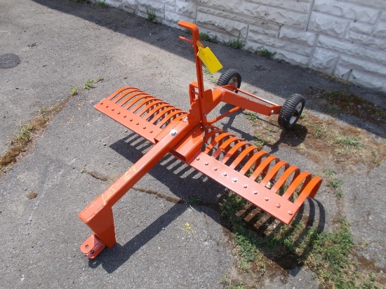 New York 4' Stone Rake, Wheeled, Model TA-1 - New, Never Used
