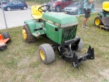 JD 420 Lawn Tractor, No Deck, Blade Mount, Tire Chains, Hydro, Gas, S/N: M0