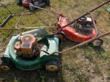 (2) Pushmowers for Parts - (1) JD