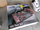 New 123-Pc. Tools Set w/Sockets, In Case