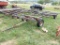 Round Bale Wagon, 20' Long, Steel Frame w/ Wood Cross Pieces On Orange Gear