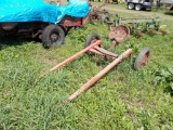 Orange Horse-Drawn Rubber Spoke Wheel For Fore Cart