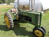 JD H Tractor, 2 Cyl. w/ Custom Hyd., 3pth, Weights On All (4) Wheels