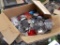 Box of Assorted Lights & Exhaust Parts
