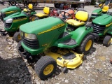 JD X475 Garden Tractor, w/54'' Deck, Power Steering, Hyd. Lift, Hrs Unknown