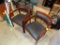 (2) Leather Upholstered Waiting Room Chairs