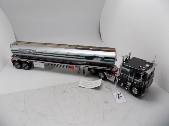 1979 Freightliner Cab Over w/ Tanker in 1:32 Scale by Franklin Mint