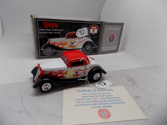1934 Ford 3 Window Coupe Steet Rod by Crown Premiums, 1:24 Scale, with Cert