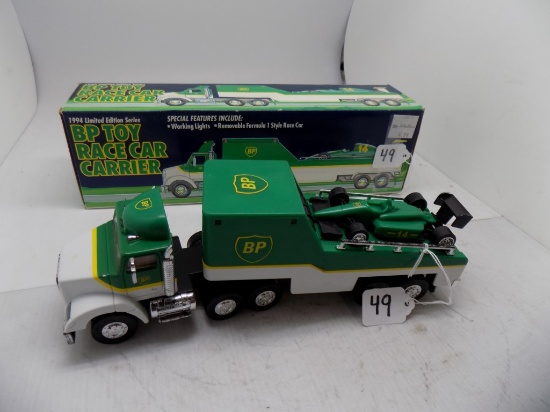 1994 Limited Edition Series BP Toy Race Car Carrier with F1 Style Race Car,
