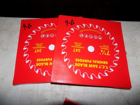 (2) 7 1/4'' Carbide Saw Blades, New (2 x Bid Price)