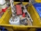 Yellow Bin with Drill Bits, Hex Keys, Allen Wrenches, Files, Stands, ETC.