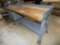 5' Wooden Top Work Bench with 2 Drawers and Backsplash on 3 Sides