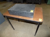 18 x 12 x 4'' Surface Plate on 30 x 18 Wood Table