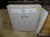 Metal 2 Door Cabinet, 36 Wide x 42 Tall x 18 Deep, Tan