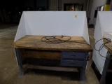 5' Work Bench with Back Board and 2 Drawers
