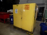 Large Flammable Cabinet with Air Line, 59'' Wide x 71'' Tall x 34'' D, On C