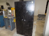 2 Door Metal Cabinet, Black, 6' x 36'' Wide