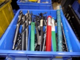 Blue Tote with Large Quanity of Drill Bits