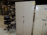 Tan 2 Door Metal Cabinet