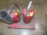 (2) Fire Extinguishers and a Tray That Holds Them