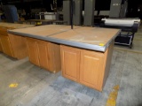 6' x 4' Work Bench Top Sitting on 2 Base Cabinets