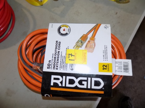 NEW Ridgid 50' Extension Cord with Lighted End