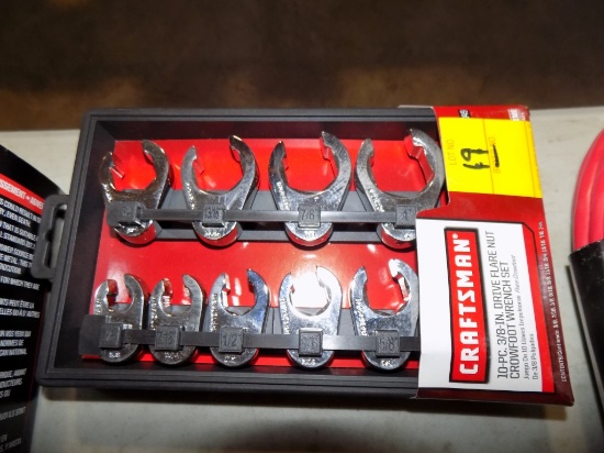 NEW 10 Piece Craftsman 3/8 Drive Crowfoot Socket Set