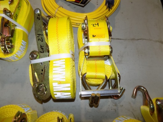 (2) NEW 27' x 2'' 10.000LB Ratchet Straps, (2x Bid Price)