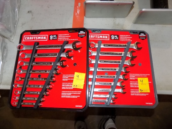 (2) NEW 9 Piece Craftsma Wrench Sets, (1) SAE, (1) Metric, (2x Bid Price)