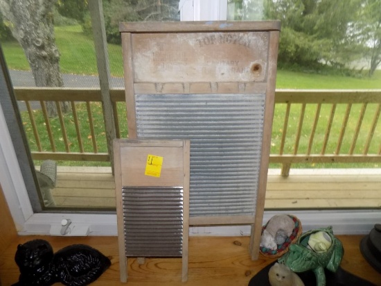 No 710 ''National'' washboard and a smaller unmarked washboard