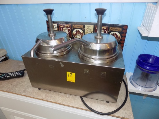 (2) Pot Hot Syrup Dispenser, for Hot Fudge Etc.