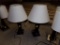 (2) Black Lamps with outlets in bases (2 x Bid Price)