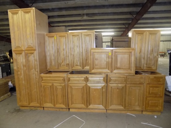 Mocha Kitchen Cabinet Set w/ 30'' Upper Cabinets - (9) Pc Set Includes: (3)