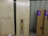New Solid Pine Barn Door, 30'' x 84'' x 1 3/8'' w/ Barn Door hardware Set -