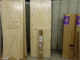 New Solid Pine Barn Door, 30'' x 84'' x 1 3/8'' w/ Barn Door hardware Set -